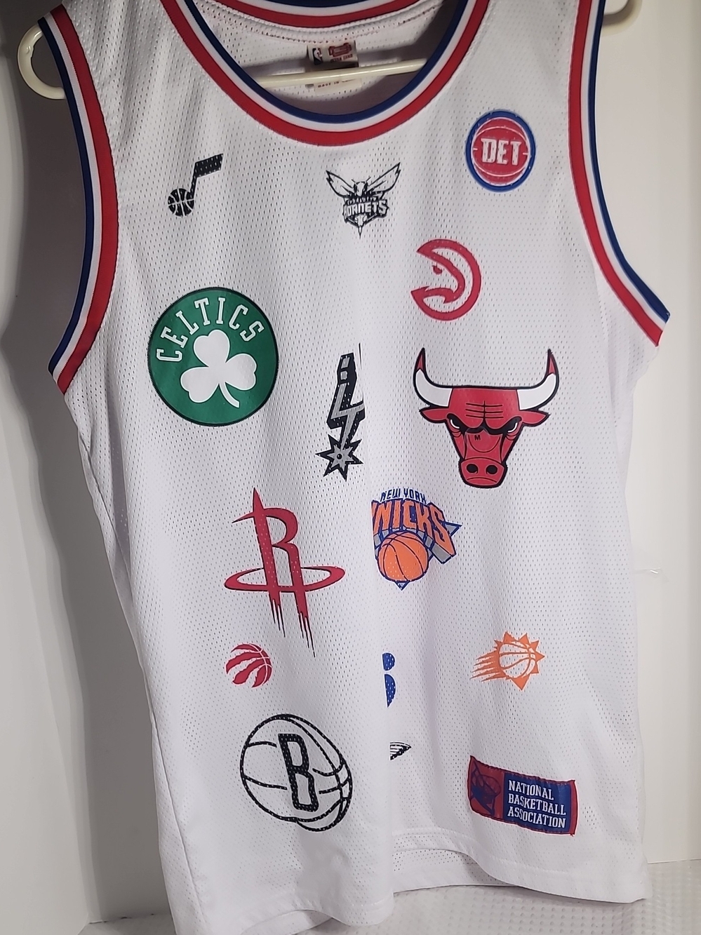 NBA Team Logo White Mesh Jersey